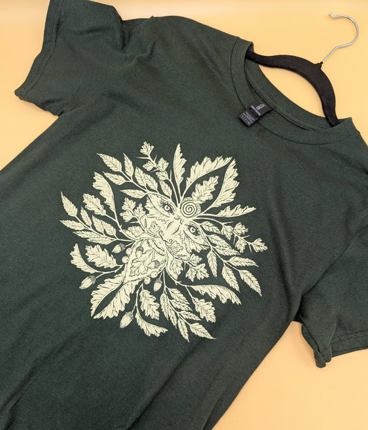 'Green Man' T-Shirt by Katrin Blackwater