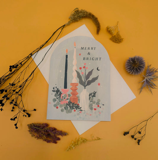 "Merry and Bright" Greeting Card