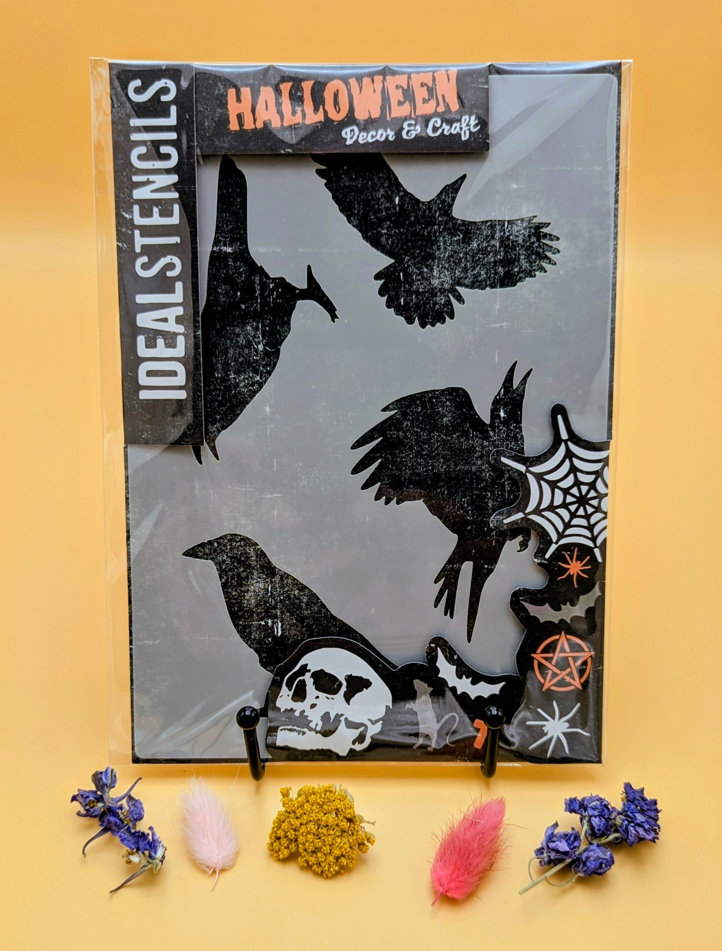 Crow Bird Silhouettes Stencil