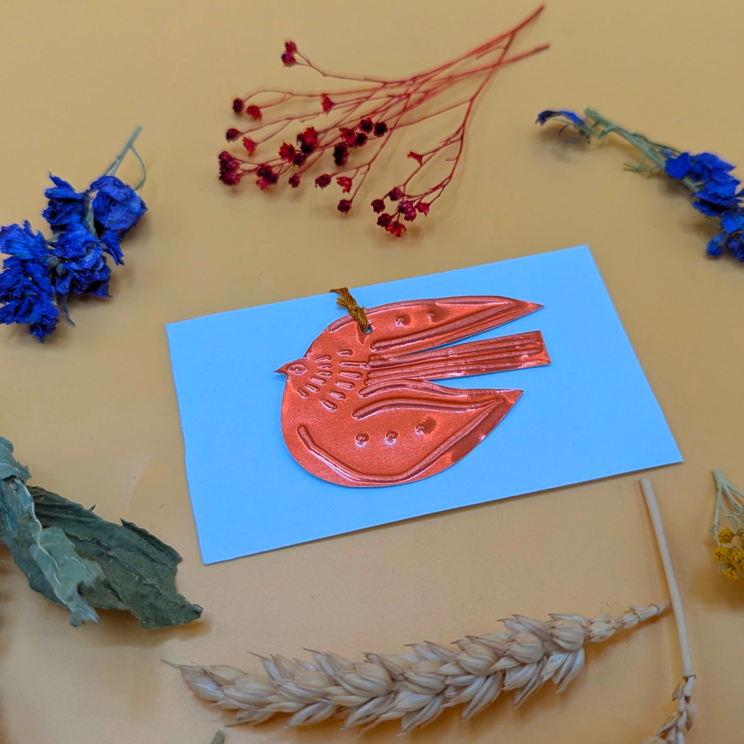 Mini Copper Bird Decoration by Freya Morgan