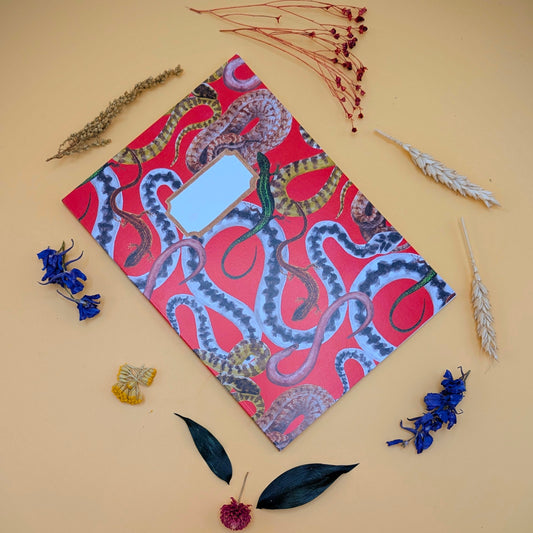 Reptilia Print A5 Recycled Notebook - 76 Lined Pages