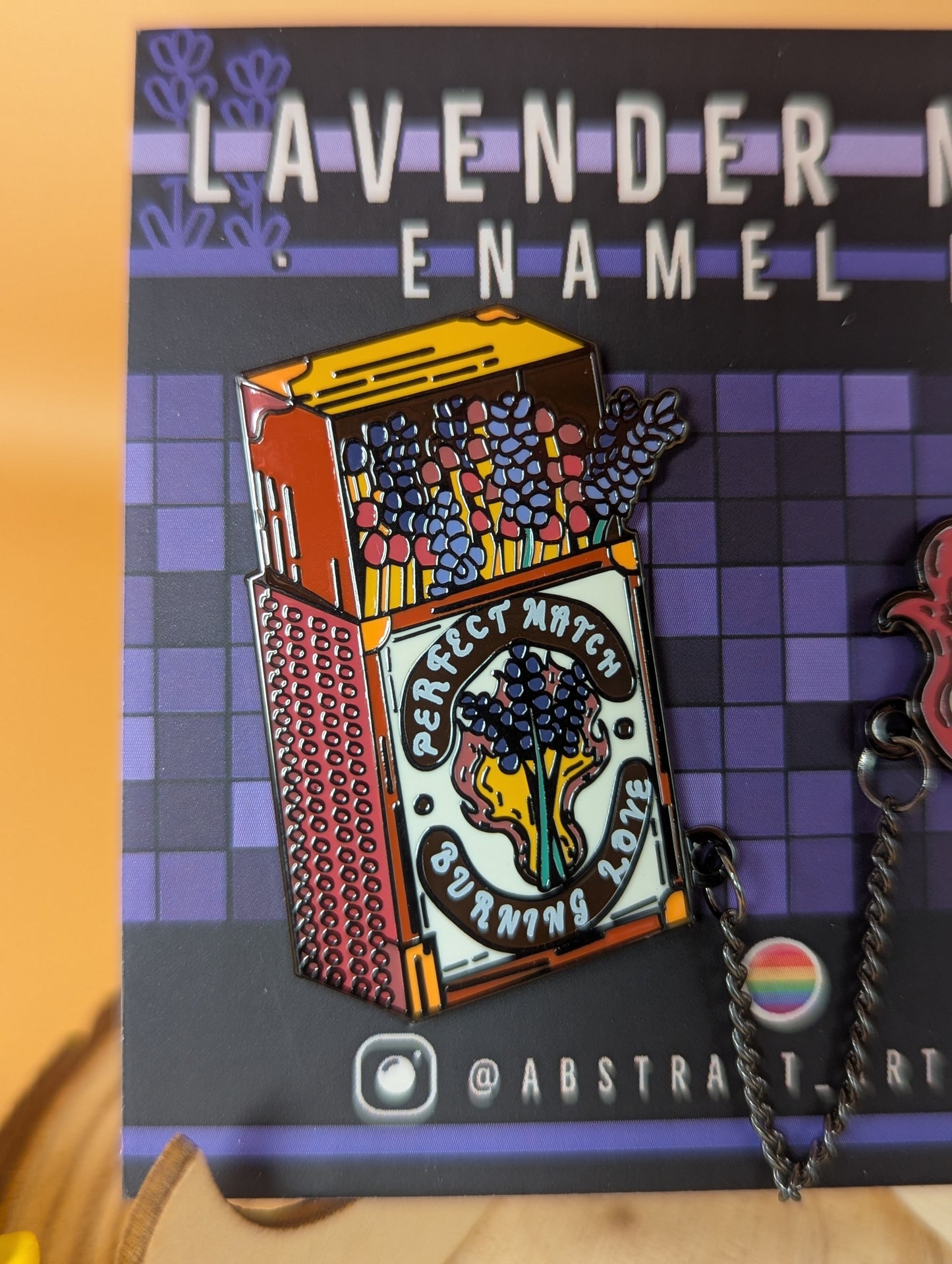 Lavender Match Enamel Pin