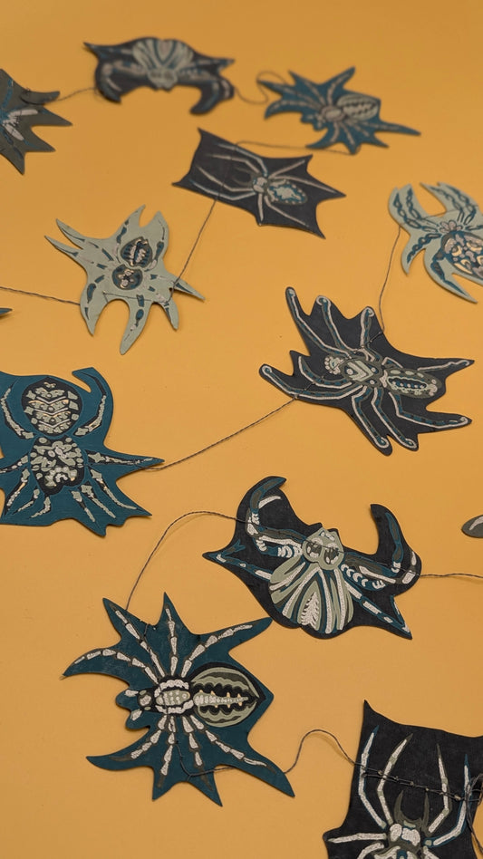 Creeping Spider Sewn Garland by East End Press
