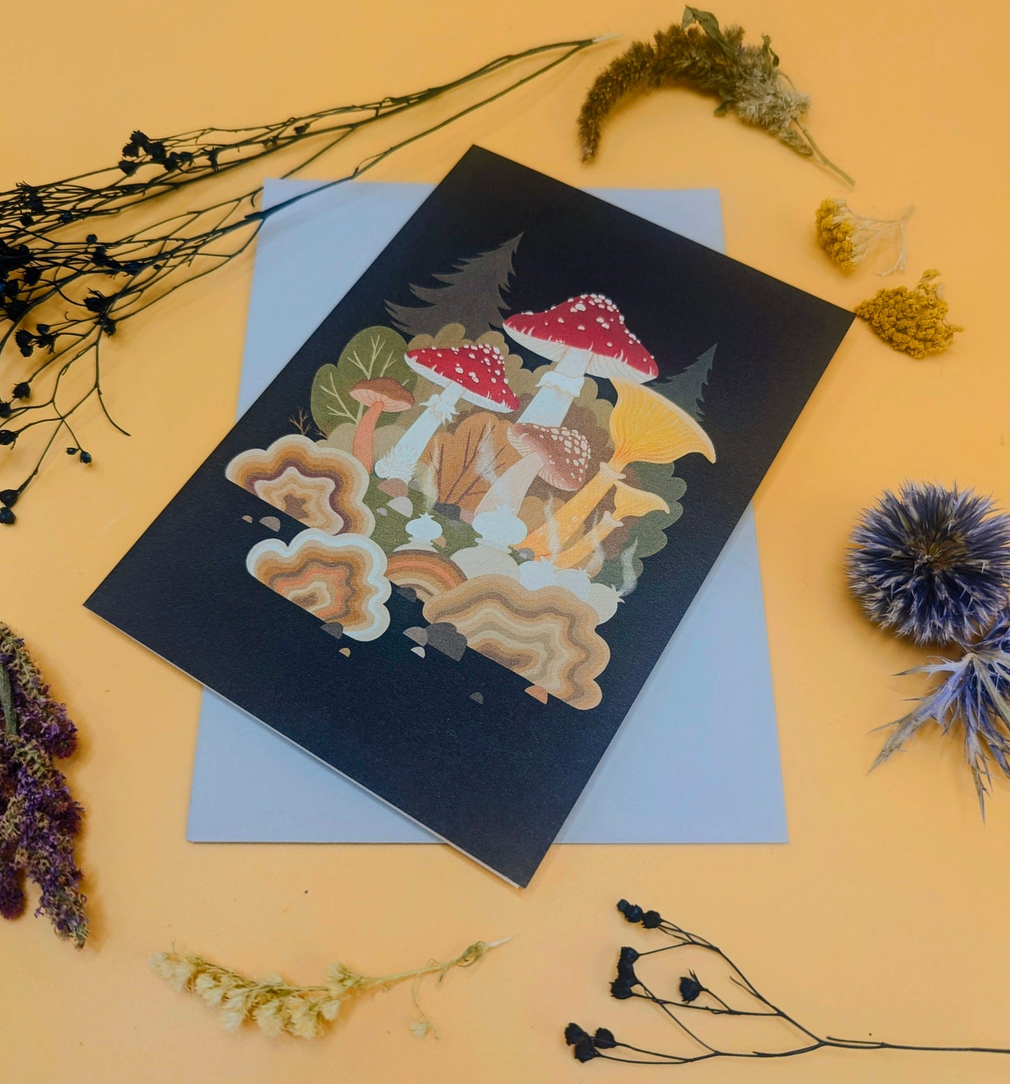 Fungi Forest greetings card