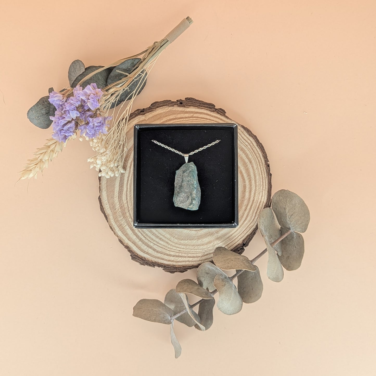 Rough Cut Crystal Pendant Necklace
