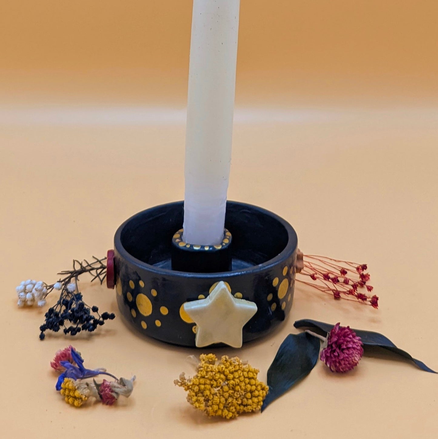 'Yuletide Ceramic Candle Holder' by Ciara Veronica Dunne