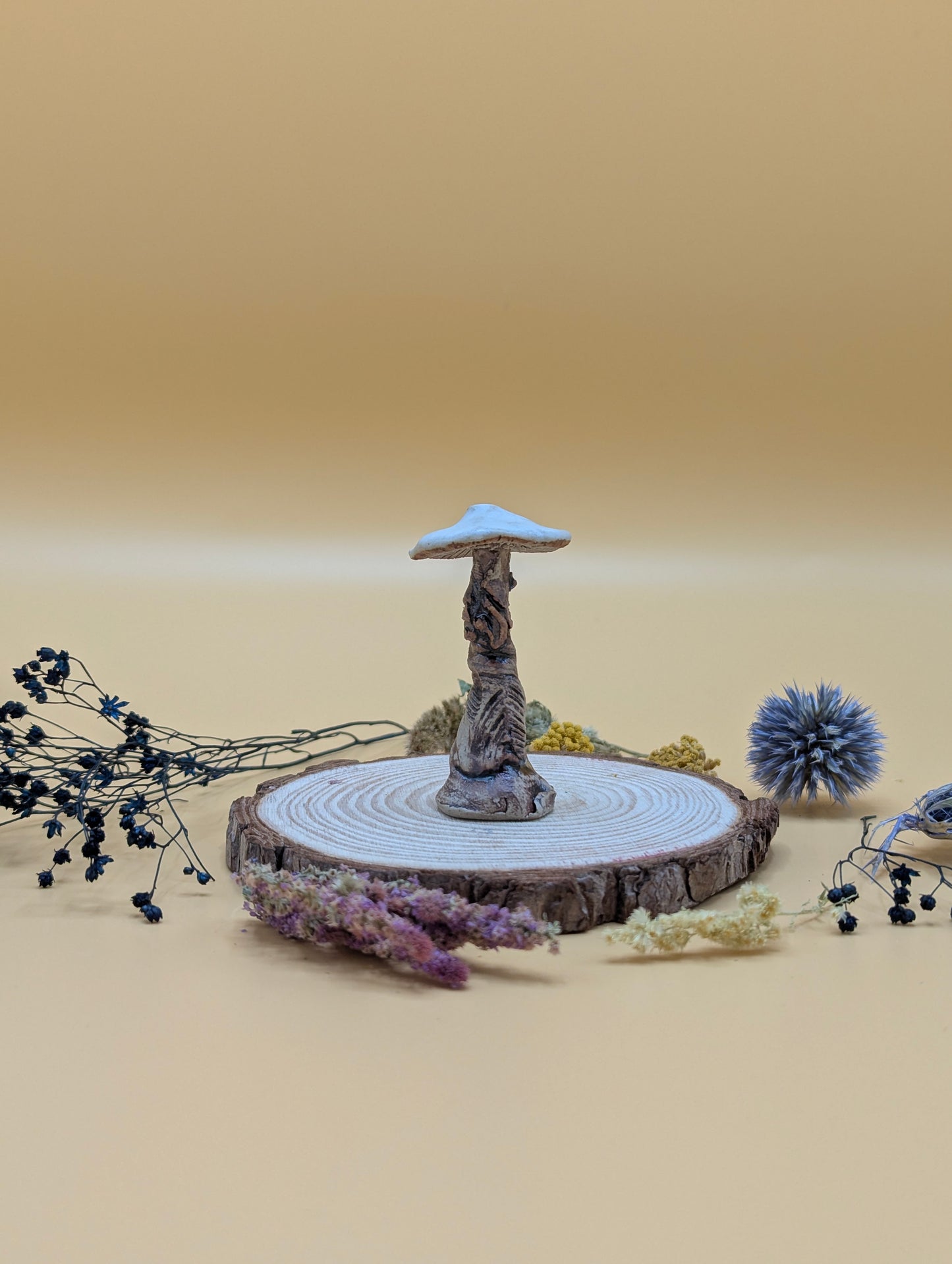 Large Mushroom Figurine
