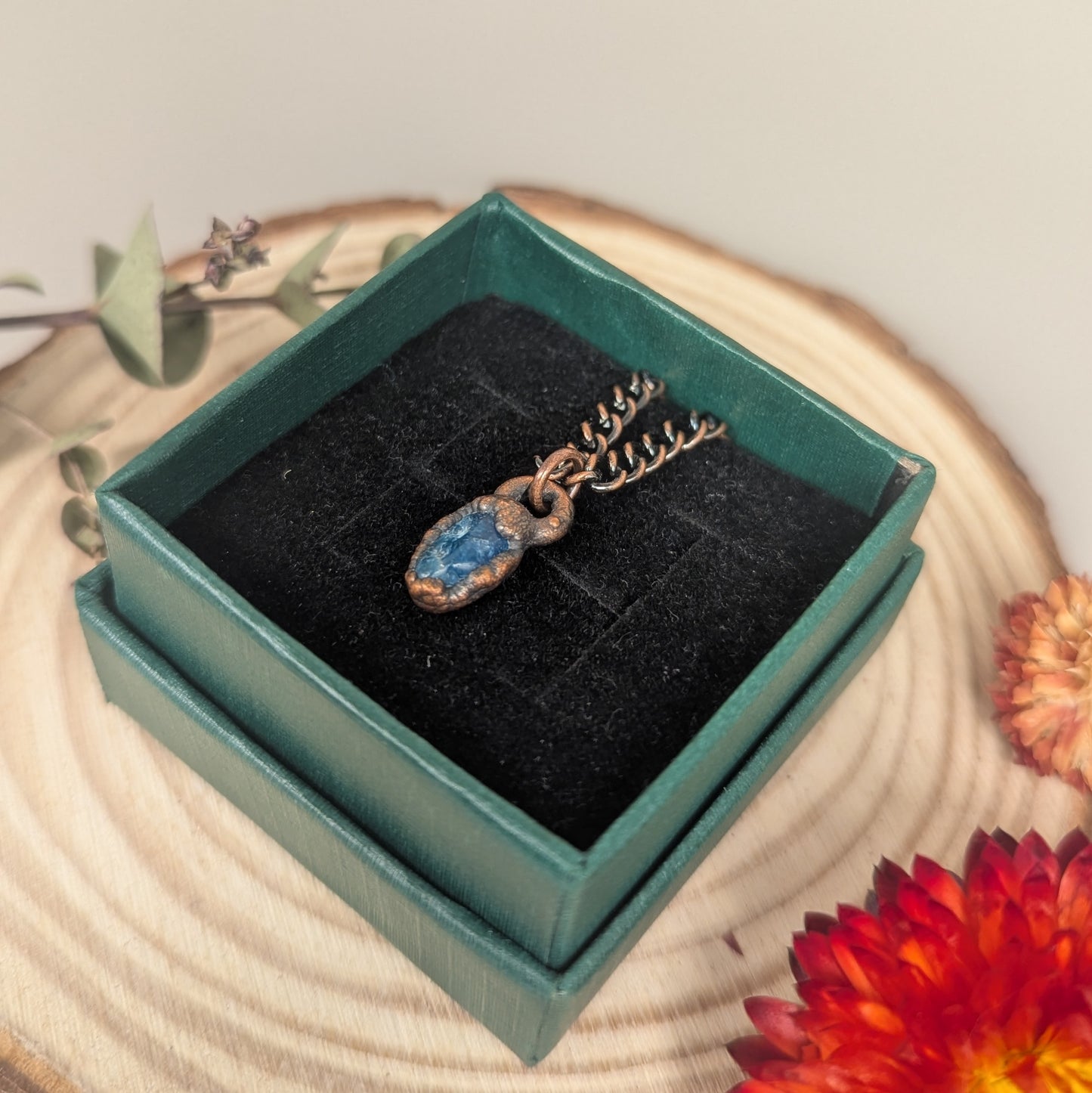 "Afina" Blue Apatite Pendant
