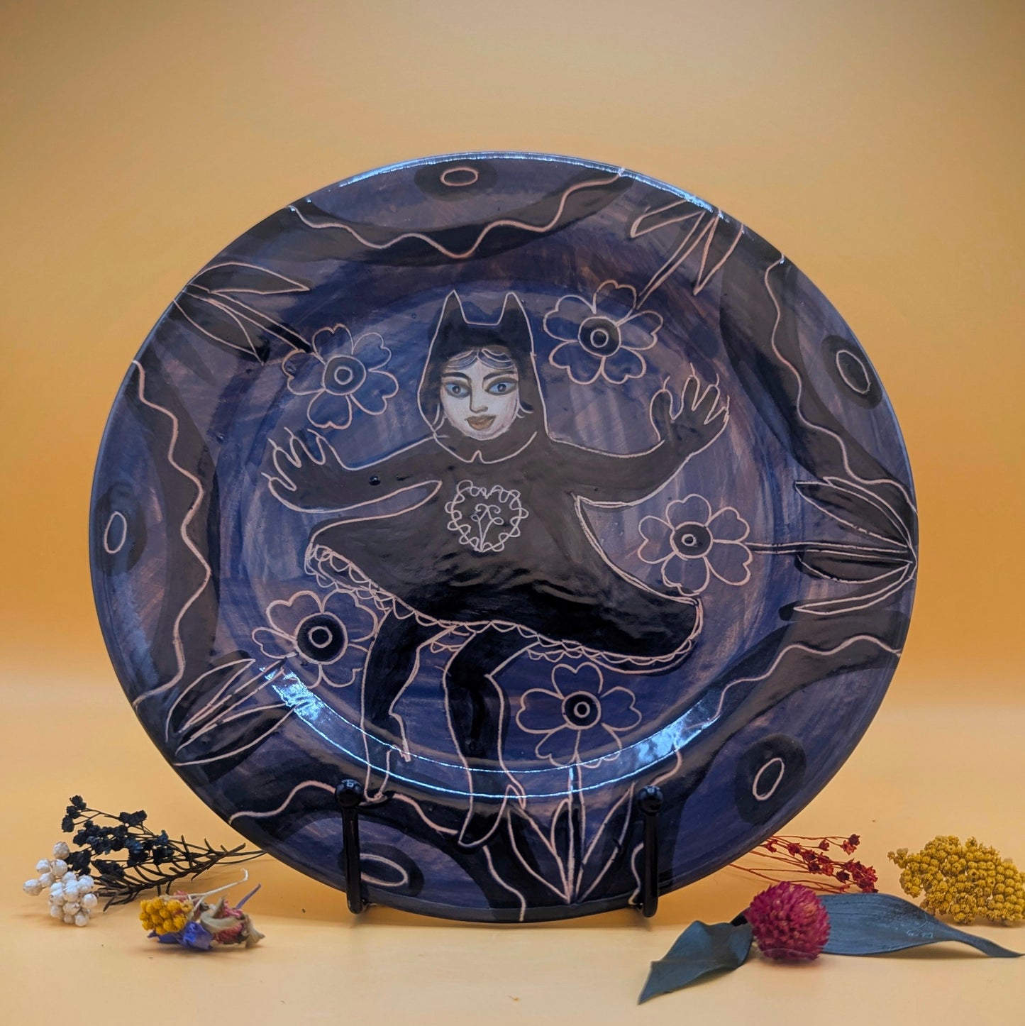 Bakeneko' Ceramic Plate by Ciara Veronica Dunne