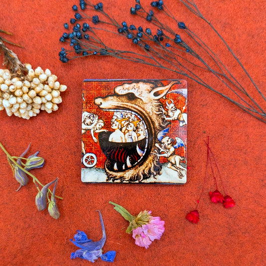 'Medieval Hellmouth - Wolf' Fridge Magnet
