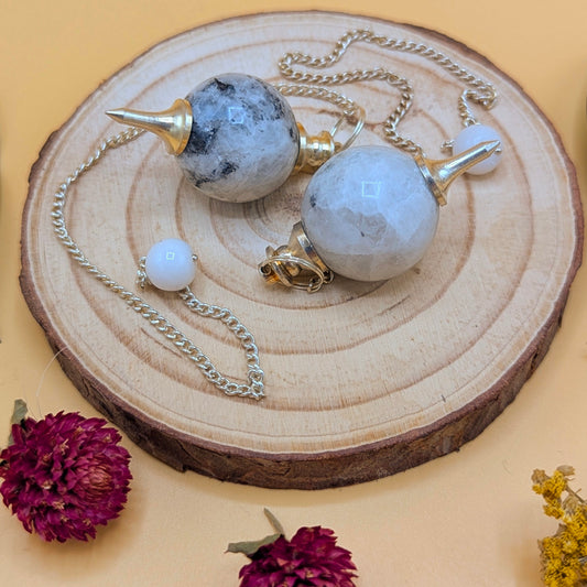 Sphere Pendulums - Rainbow Moonstone