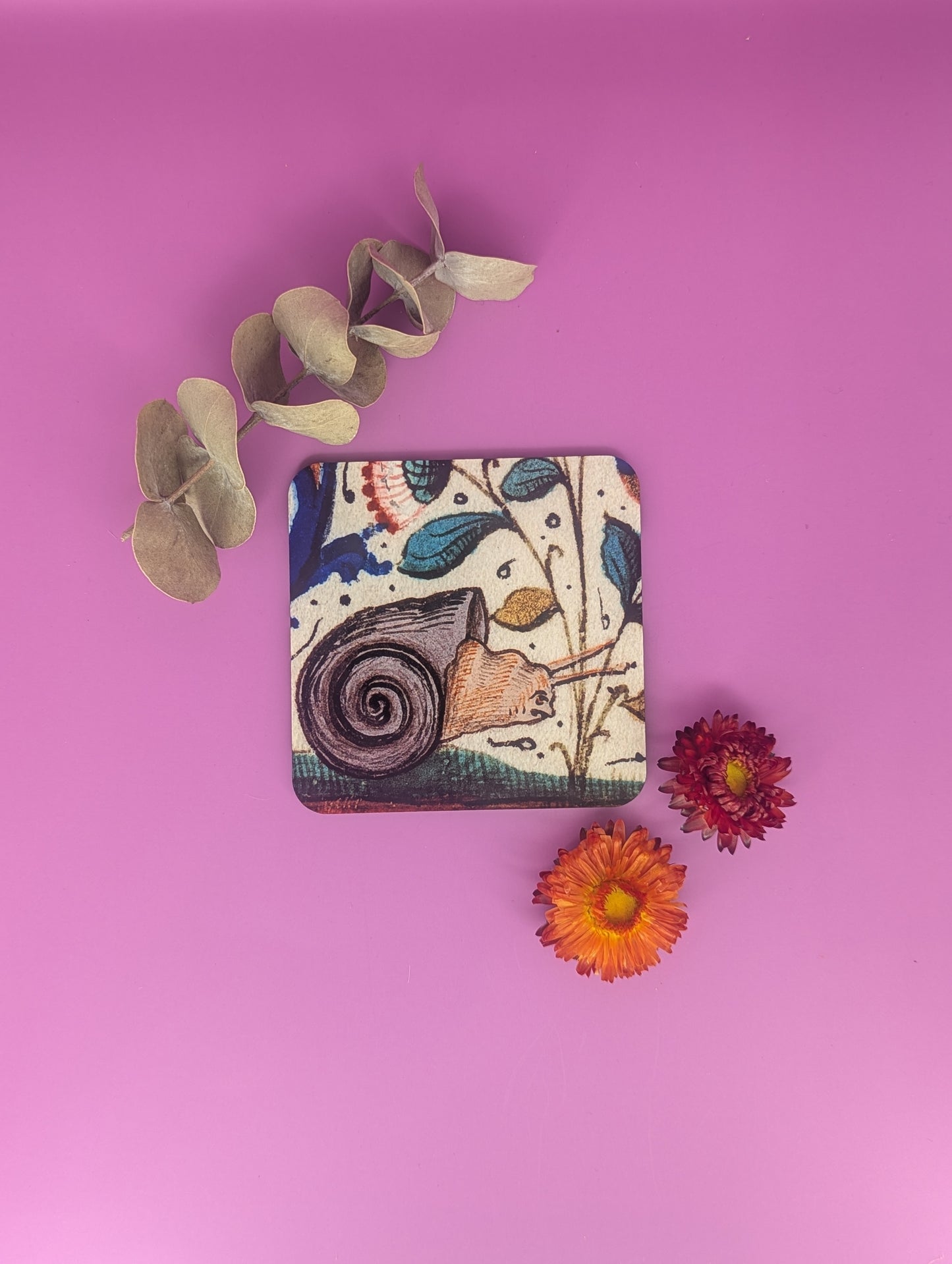 'Medieval Snails' Coasters