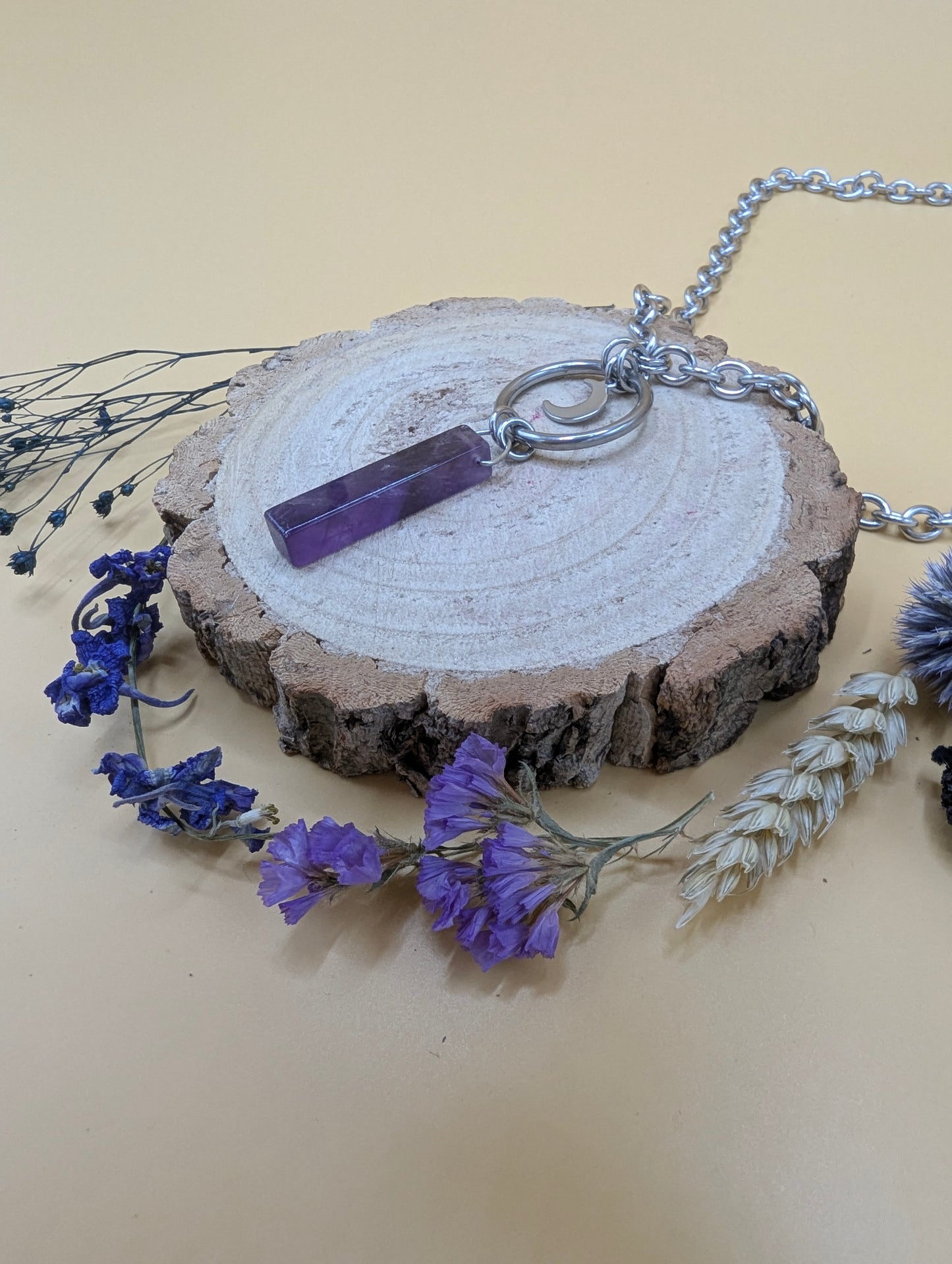 'TENDER IS THE NIGHT' Amethyst Necklace