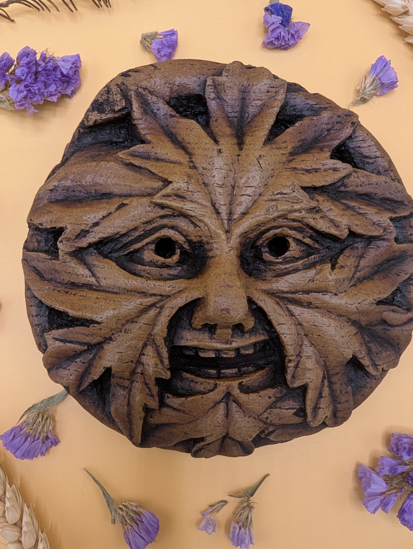 Gothic Green Man - Reproduction Medieval Cathedral Carving