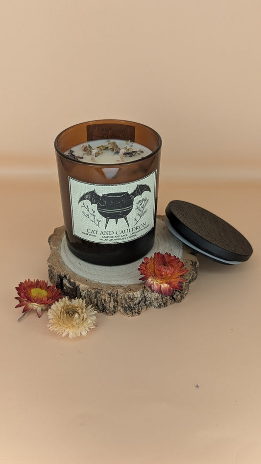 Double Wick Apothecary Candle: "Cat and Cauldron"