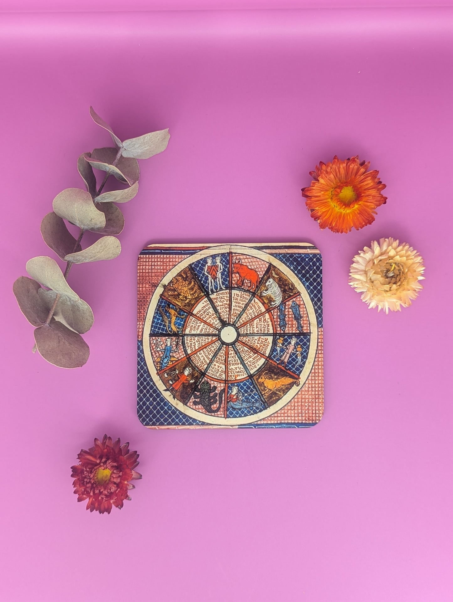 'Medieval Zodiac Chart' Coasters
