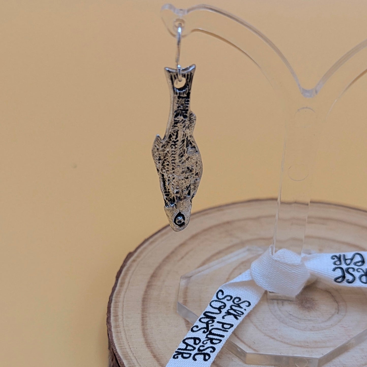 Silver Sardine Earrings