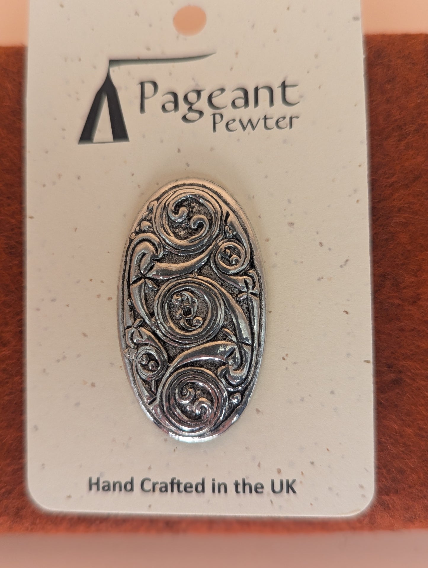 Pewter Celtic Shield Pin Badge