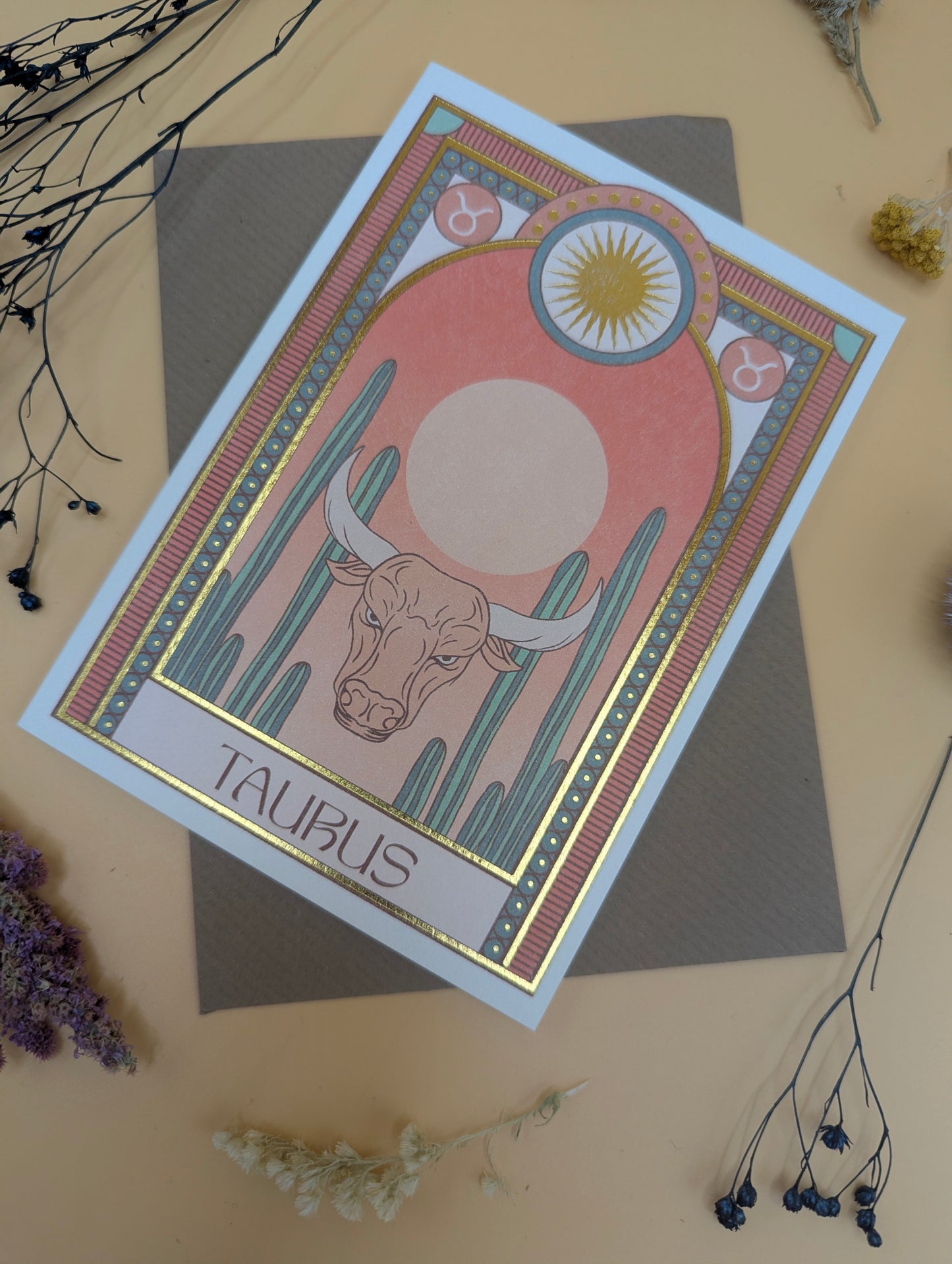 Taurus Zodiac Card