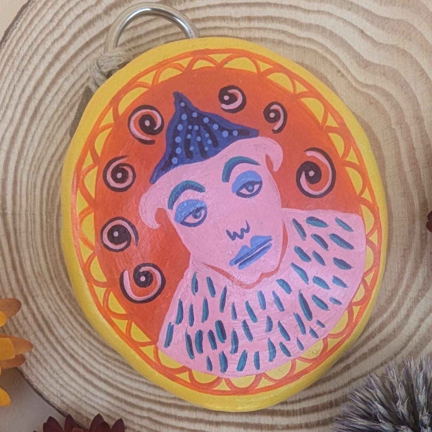 “Coyote” Dish Painting by Fiona Beveridge