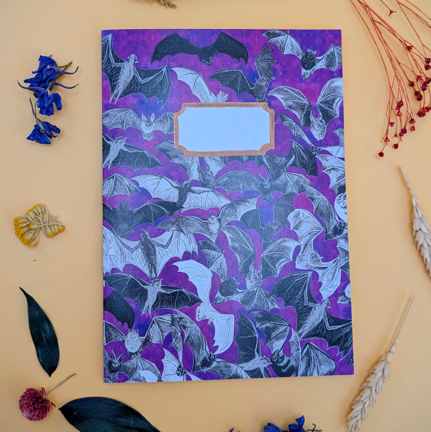 Chiroptera Bat A5 Recycled Notebook - 76 Lined Pages