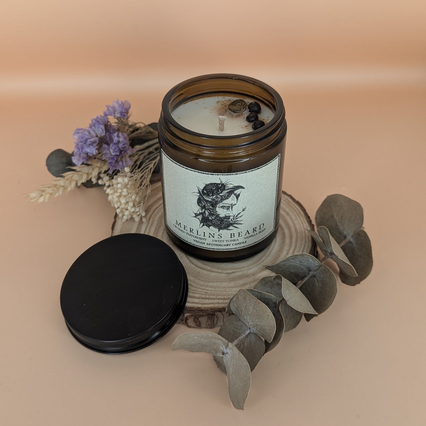 Single Wick Apothecary Candle: "Merlin's Beard"