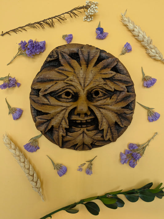 Gothic Green Man - Reproduction Medieval Cathedral Carving