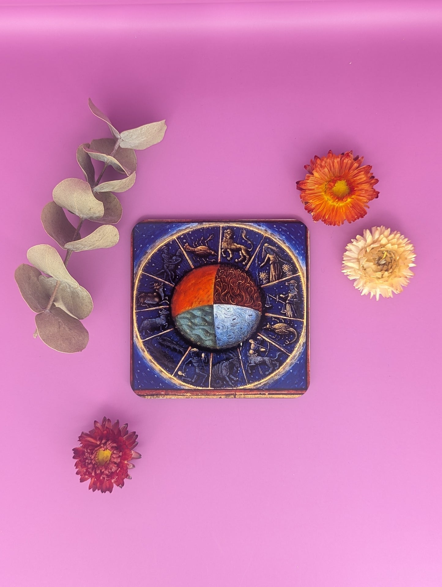 'Medieval Zodiac Chart' Coasters