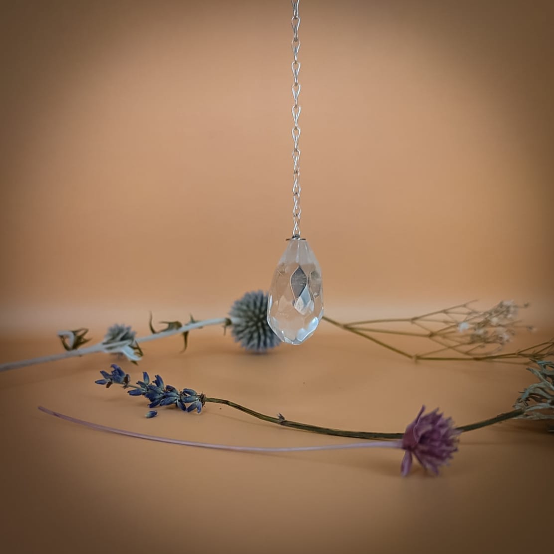 Clear Quartz Tear Drop Pendulum