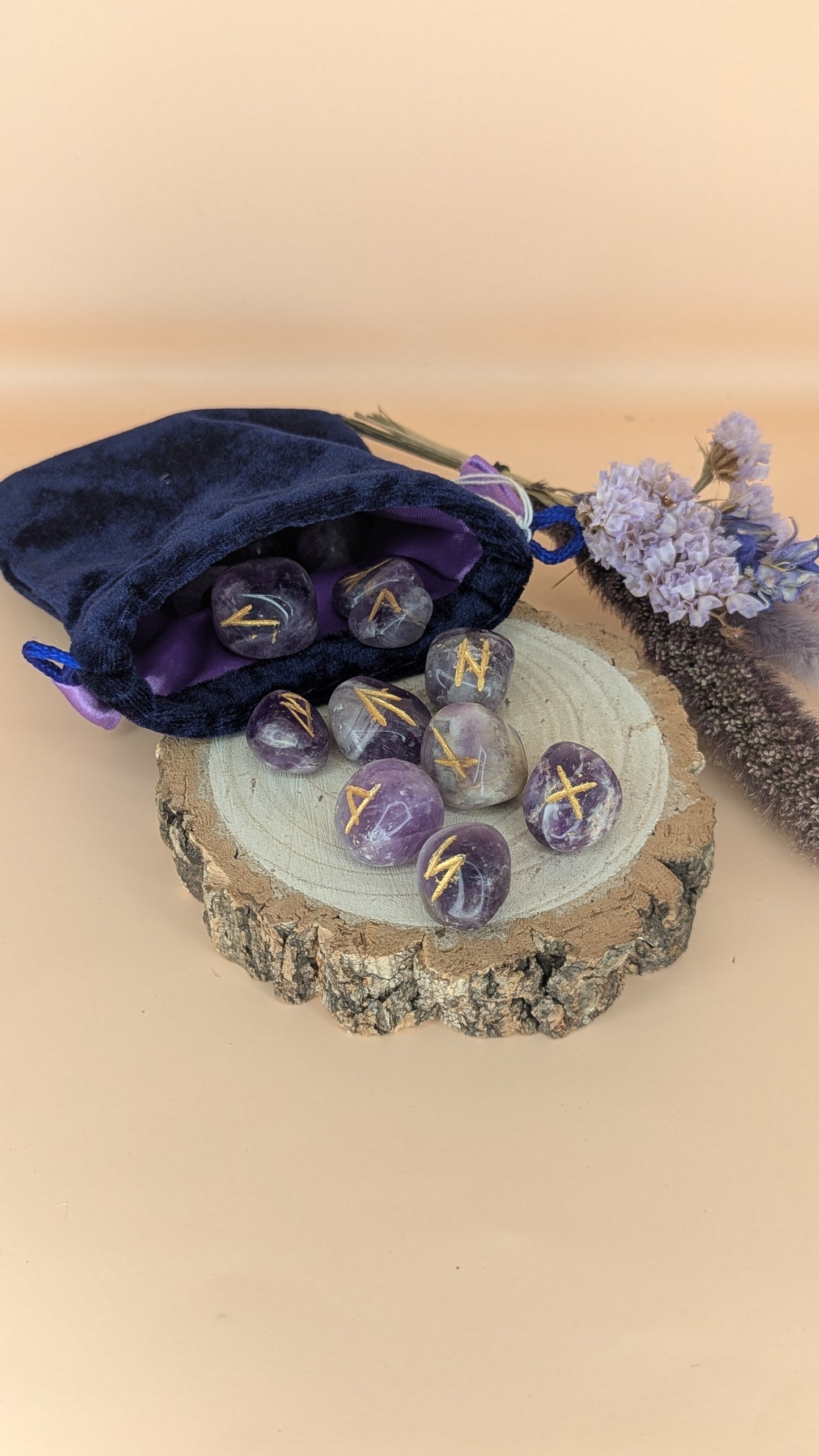 Amethyst - Crystal Rune Stones