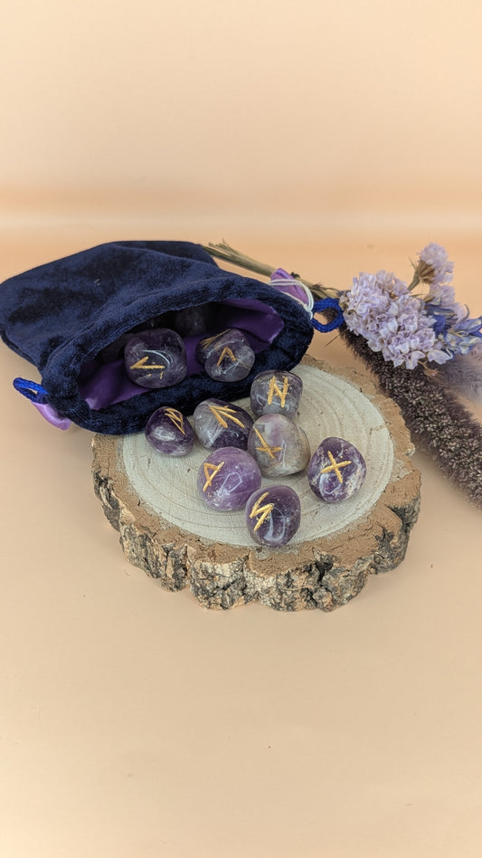 Amethyst - Crystal Rune Stones