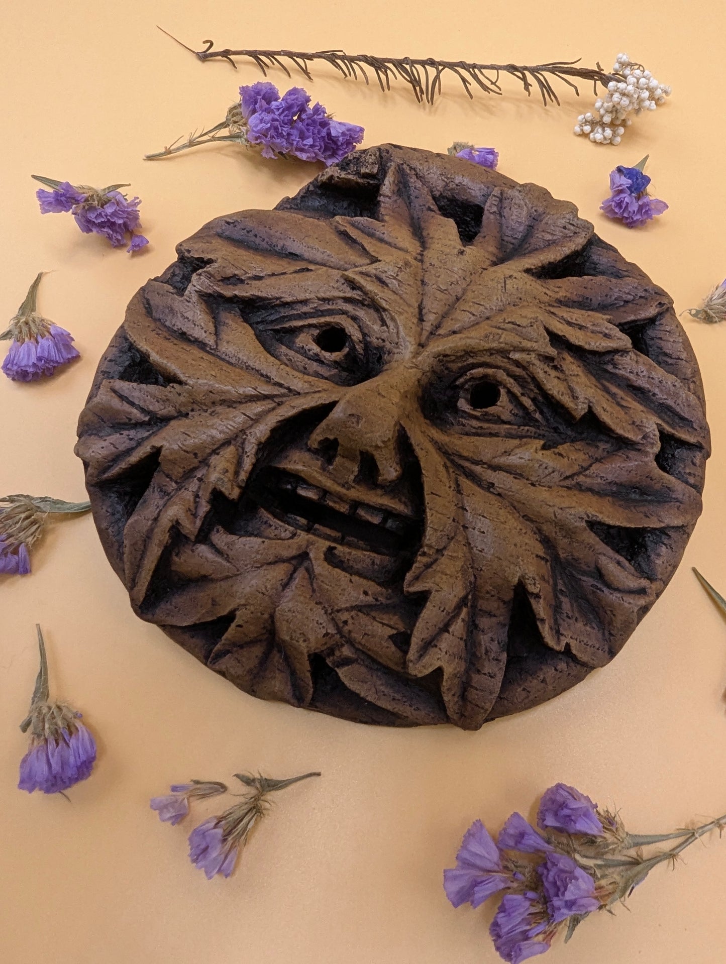 Gothic Green Man - Reproduction Medieval Cathedral Carving