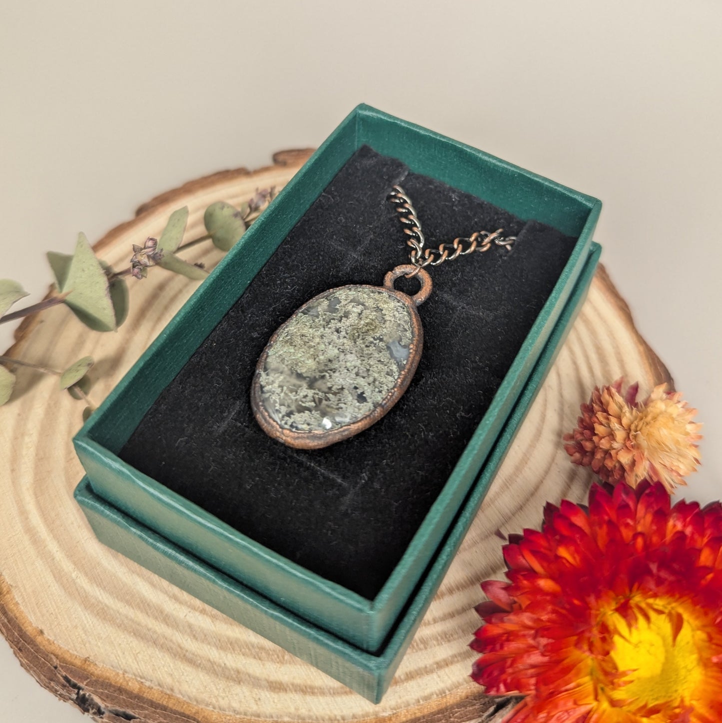 "Eartha" Moss Agate Pendant