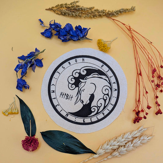 'Canvas Horse/Kelpie' Round Patch