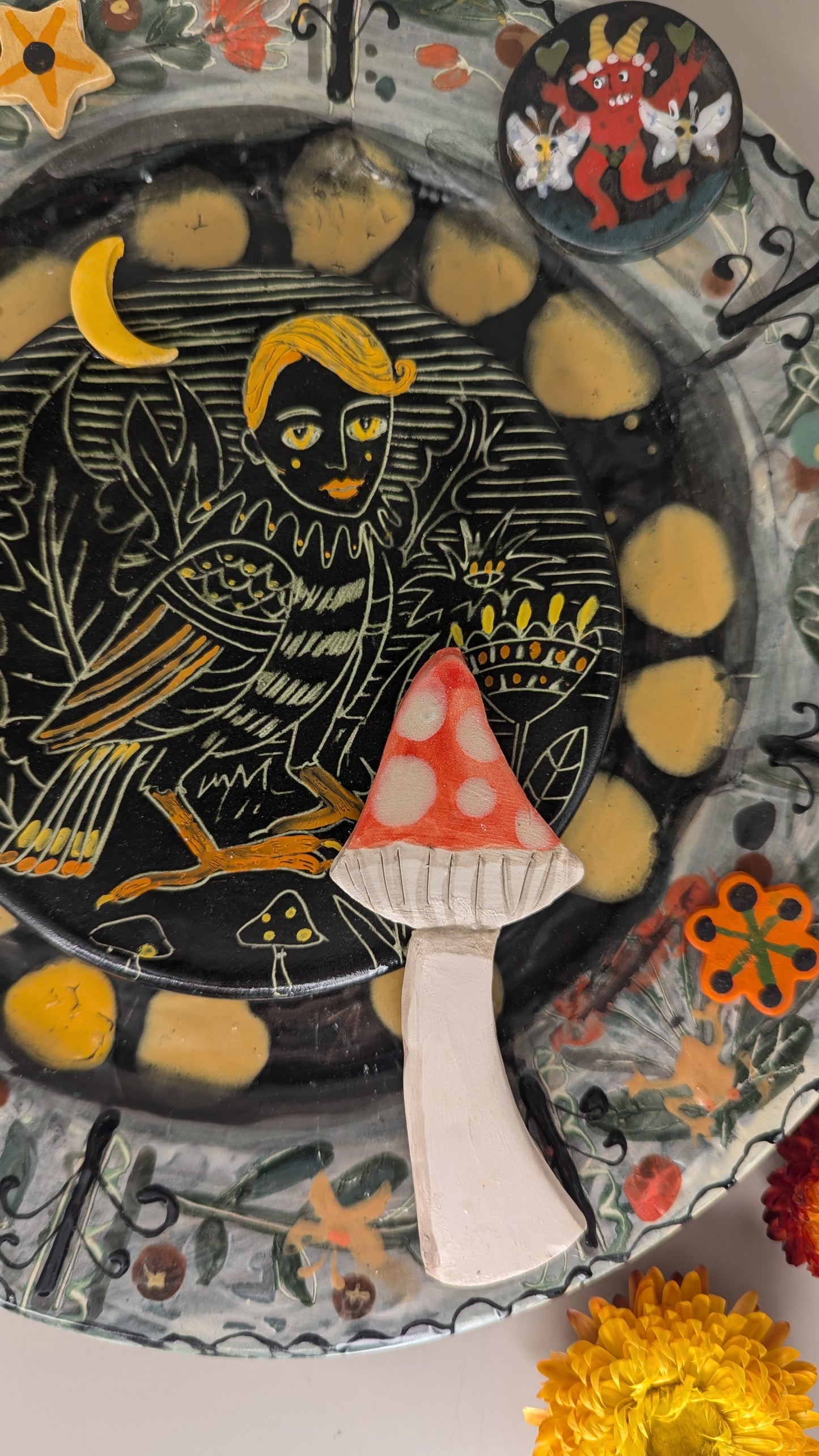 'Maggie plate' Ceramic Wall Plate by Ciara Veronica Dunne