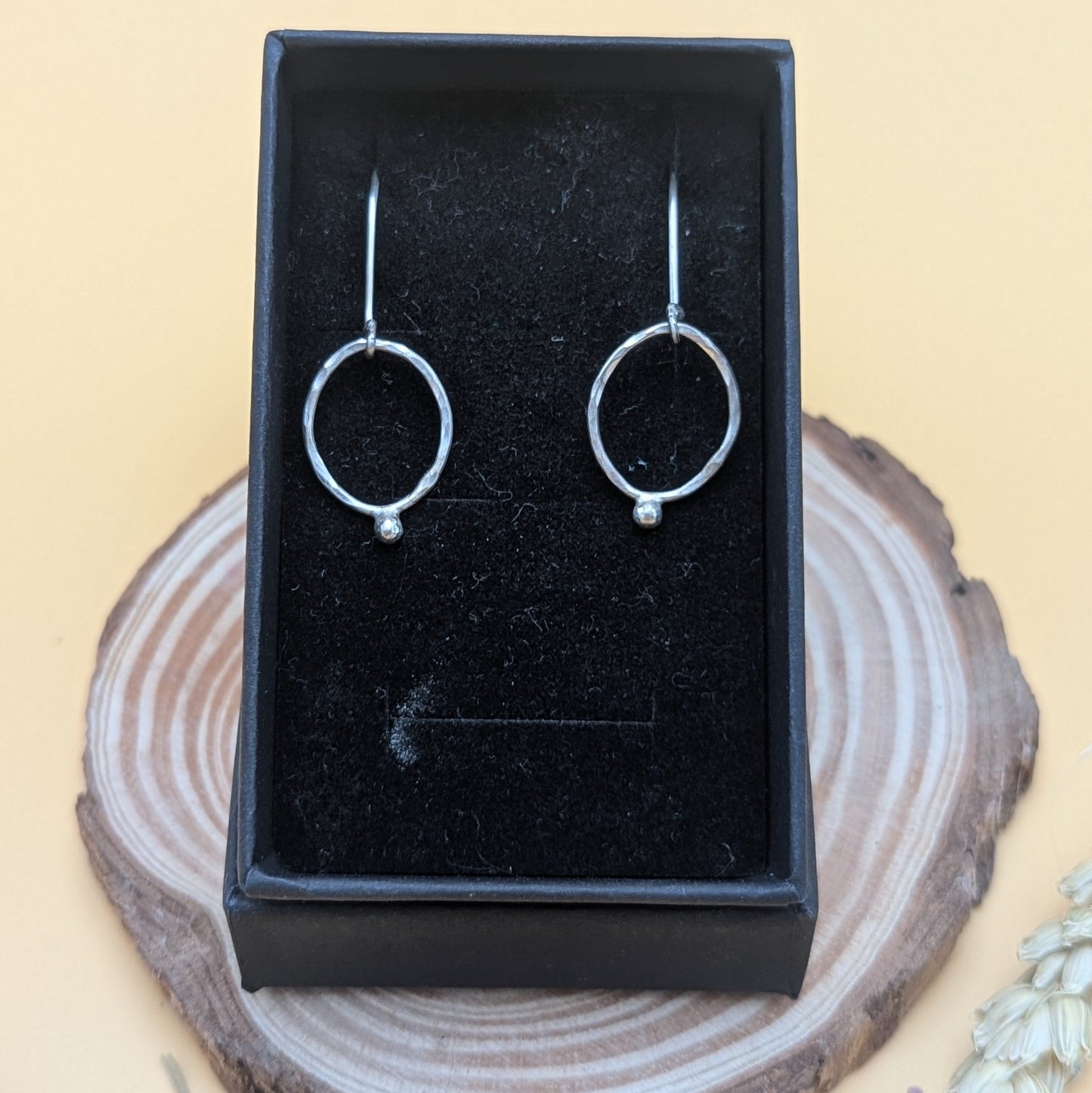 Silver Oval Earrings