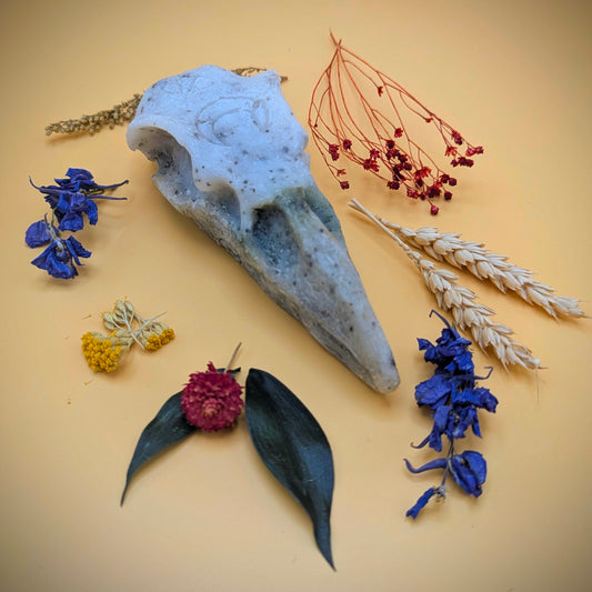 Crow Skull Shower Bar - 'Sea Hag'