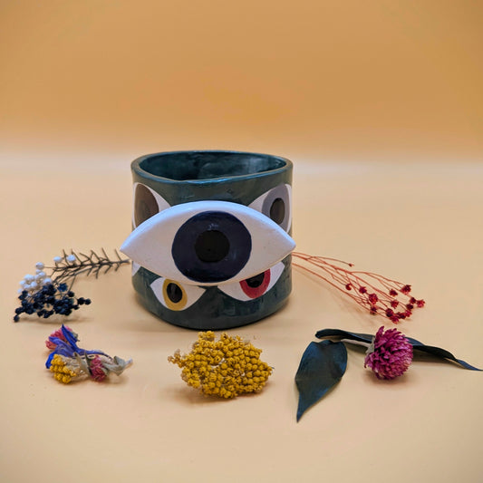 'Eye Pen Ceramic Pot' by Ciara Veronica Dunne