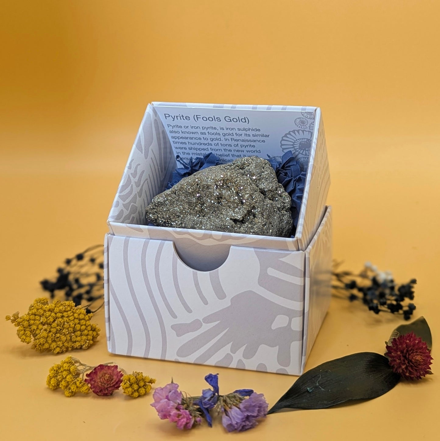 Pyrite Cluster with Gift Box