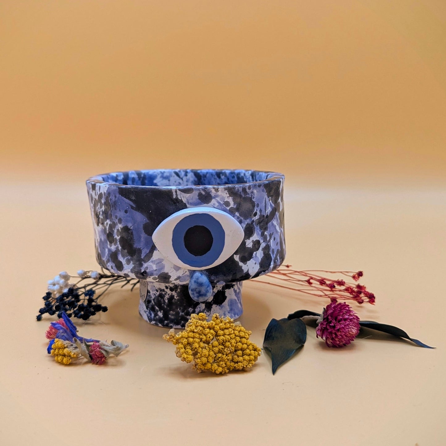 'Lapis Splatter' Ceramic Dish by Ciara Veronica Dunne