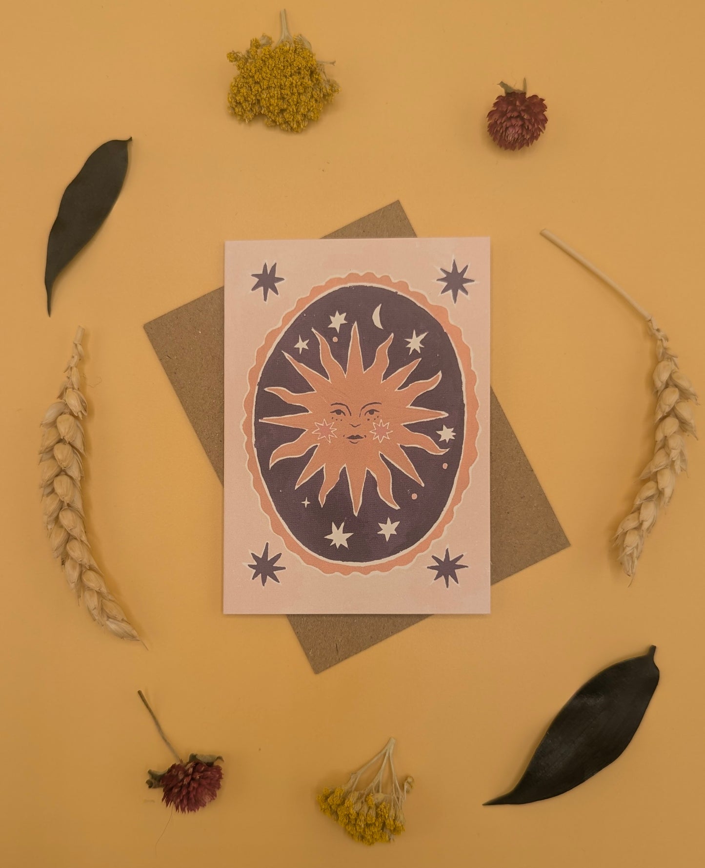 Smiling Sun Mini Card | Blank Card | Mini Greeting Cards