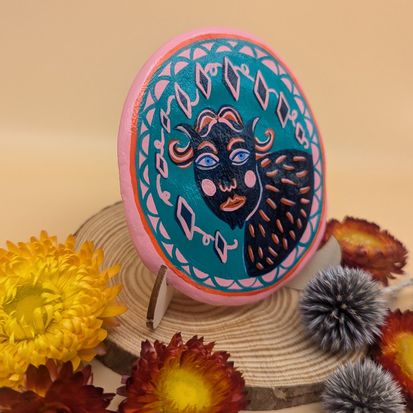 “Coyote” Dish Painting by Fiona Beveridge