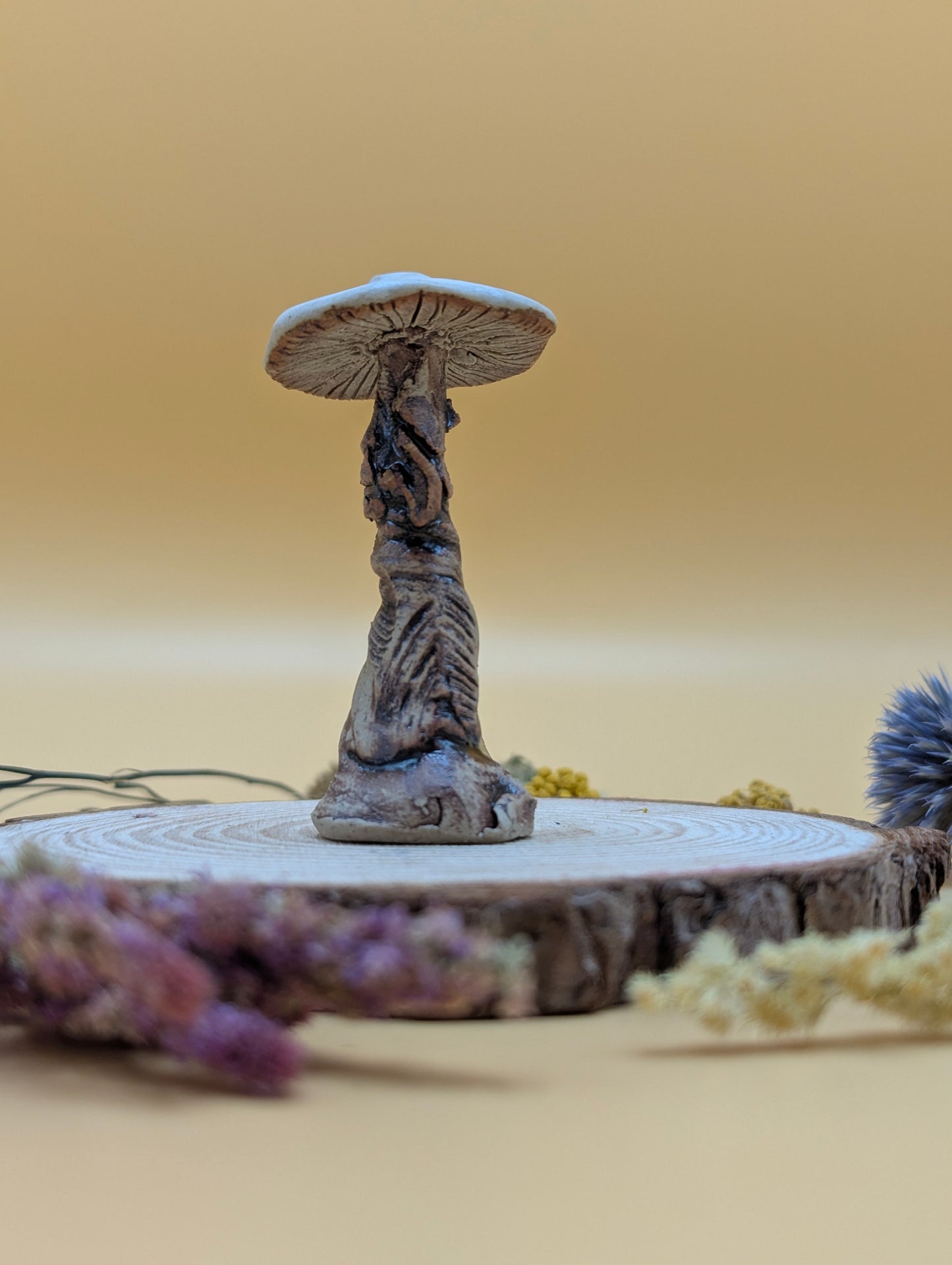 Large Mushroom Figurine
