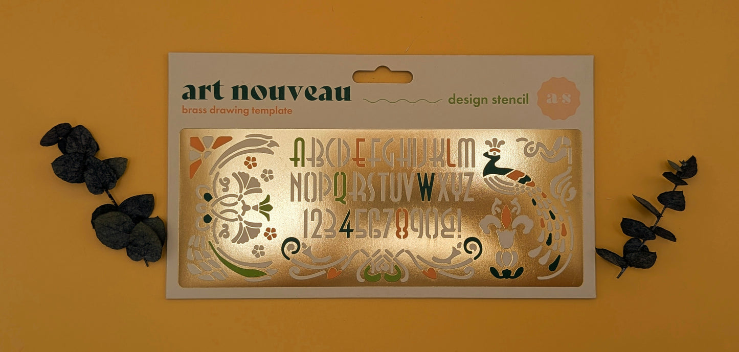 Art Nouveau, Design & Craft drawing Stencil