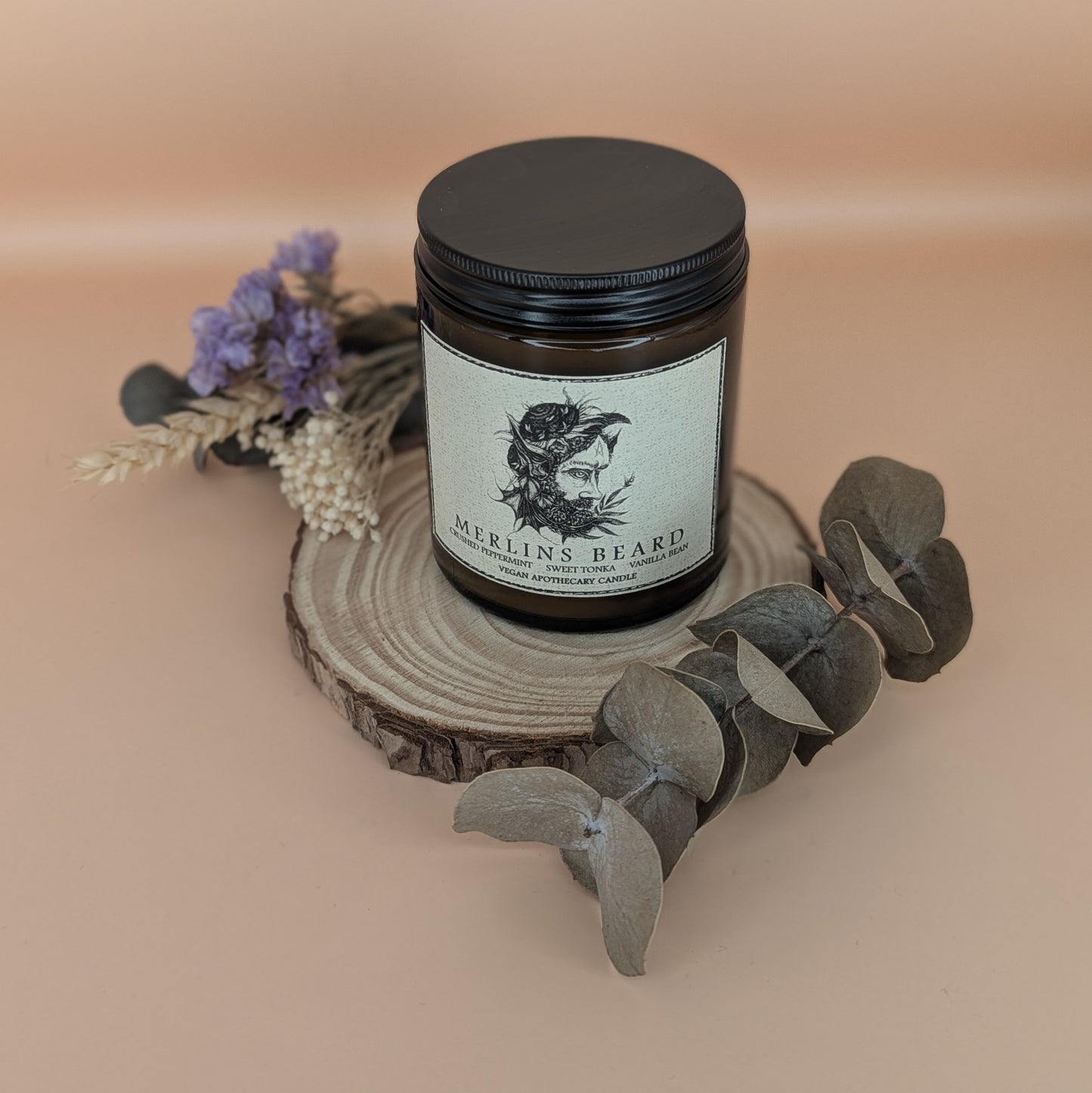 Single Wick Apothecary Candle: "Merlin's Beard"