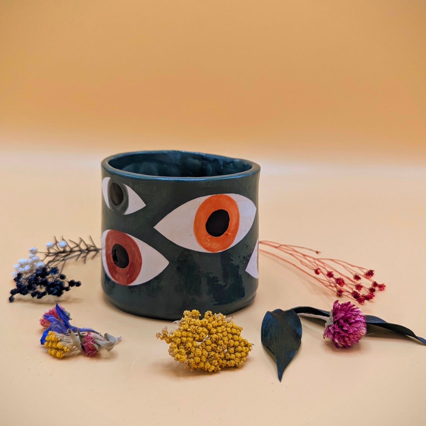 'Eye Pen Ceramic Pot' by Ciara Veronica Dunne