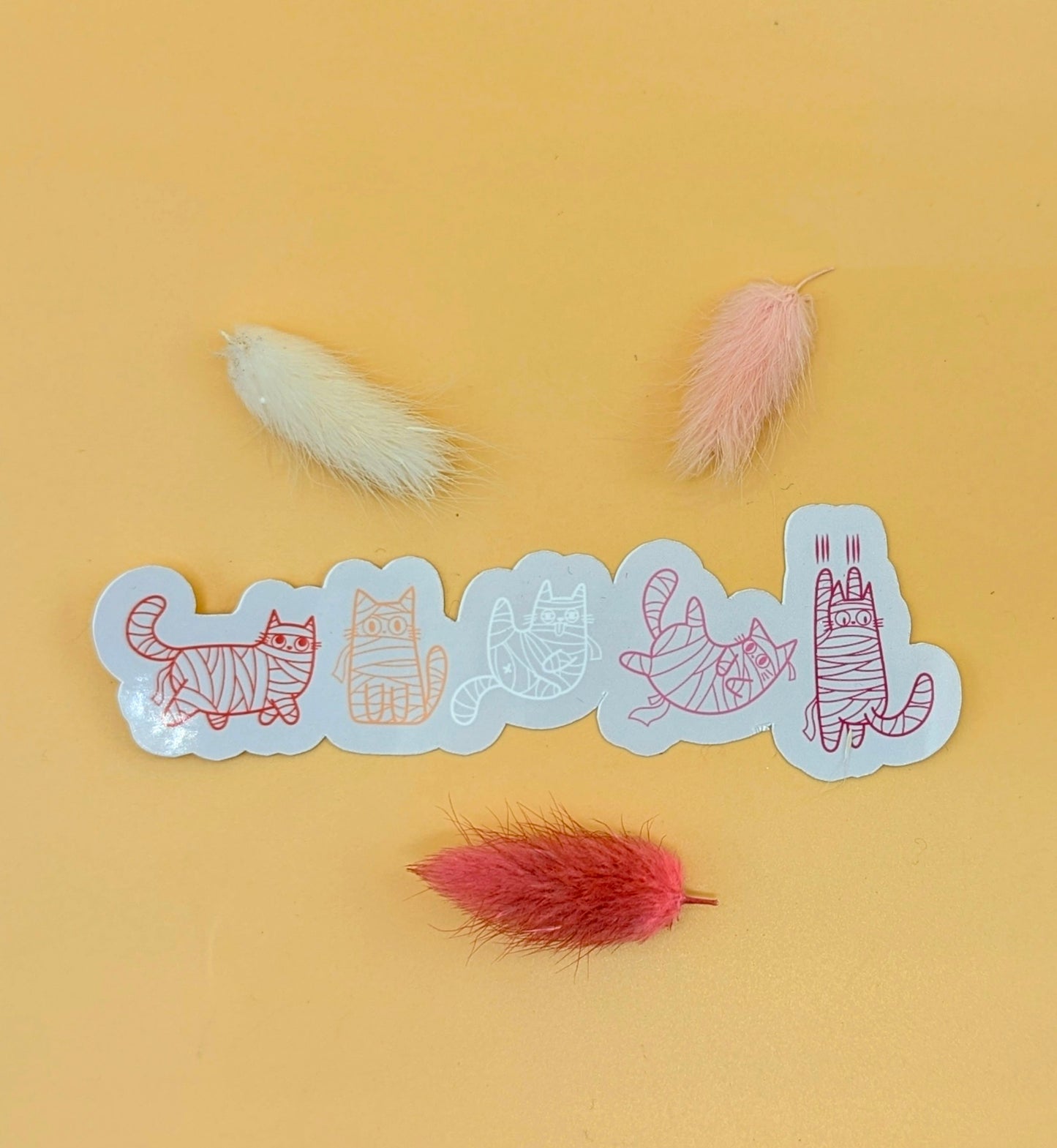 Mummy Cats Gloss Sticker (Lesbian Flag)