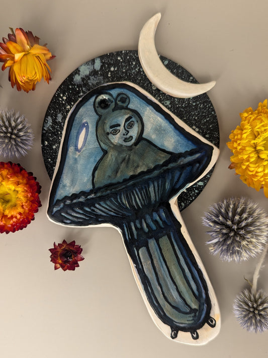 'Mushroomer' Ceramic Wall Piece by Ciara Veronica Dunne