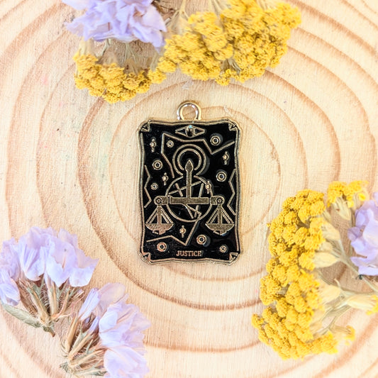 Justice Tarot Charm