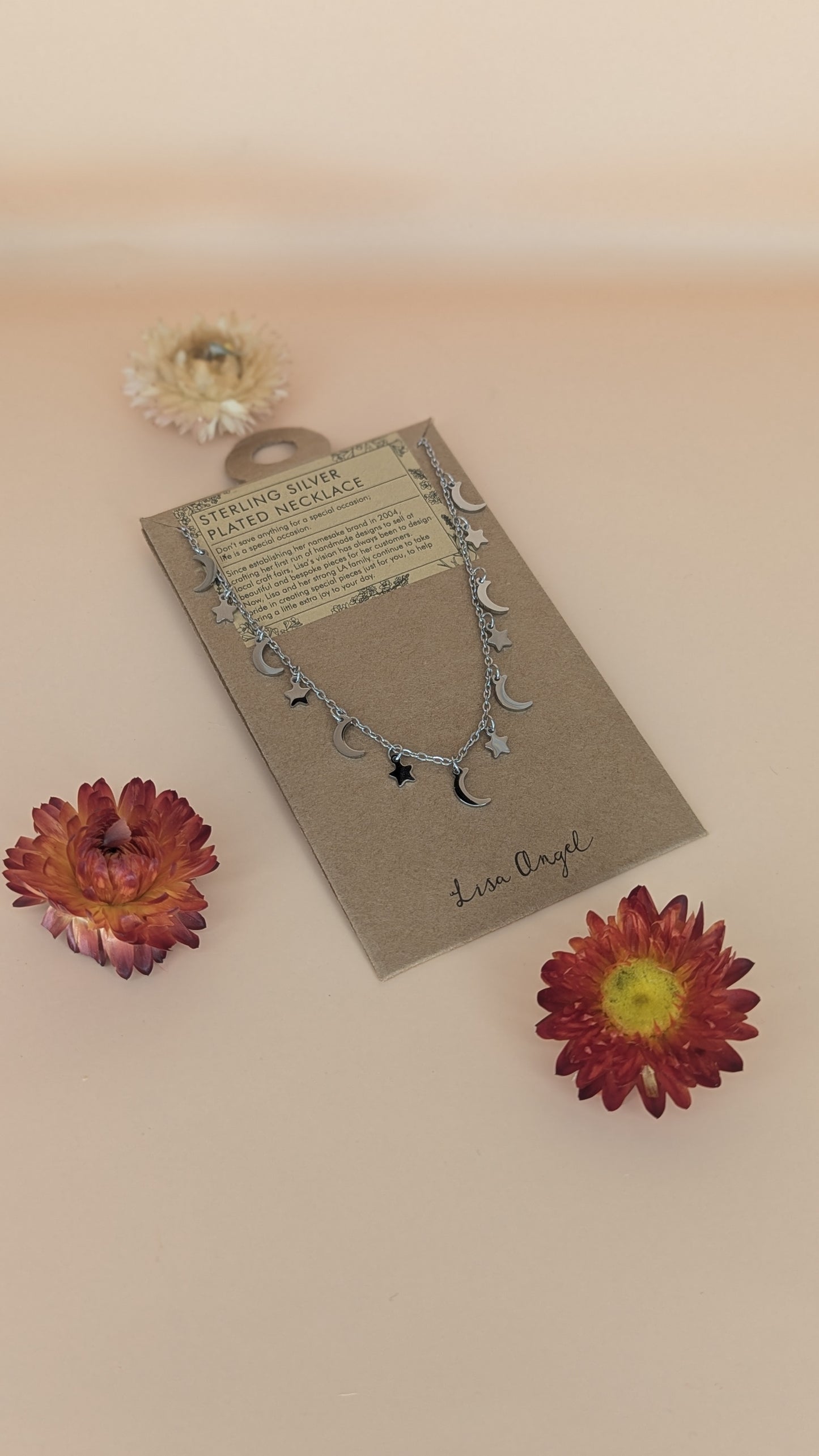 Star and Moon Charm Necklace